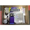 Image 1 : BOX WITH UNIVERSAL REMOTES,POKER CHIPS ETC