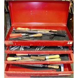 LARGE TOOL BOX WITH PULL OUT DRAWERS WITH FILES