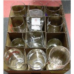 BOX OF 14 BEER & WHISKEY GLASSES WITH LOGOS