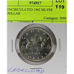 UNCIRCULATED 1962 SILVER DOLLAR
