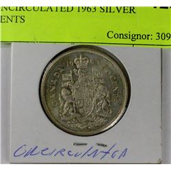 UNCIRCULATED 1963 SILVER 50 CENTS