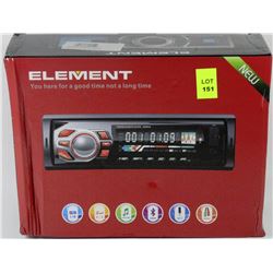 NEW ELEMENT BLUETOOTH CAR STEREO