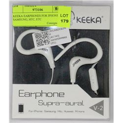 KEEKA EARPHONES FOR IPHONE, SAMSUNG, HTC, ETC