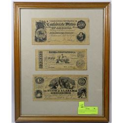 FRAMED COPIES OF CONFEDERATE STATES 1864