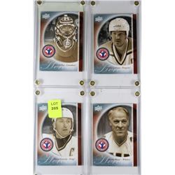 UPPERDECK HEROES HOCKEY CARDS GRETZKY,HOWE X4
