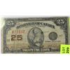 Image 1 : 1923 DOMINION OF CANADA 25 CENT SHINPLASTER