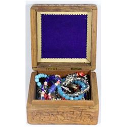 WOODEN CARVED JEWELLERY BOX WITH FASHION