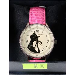 BAISDN CATFACE WATCH WITH PINK STRAP