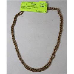 GOLD COLORED RHINESTONE NECKLACE -