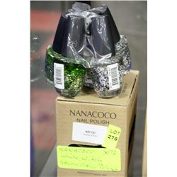 BOX OF 6 NANACOCO NAIL POLISH ON CHOICE
