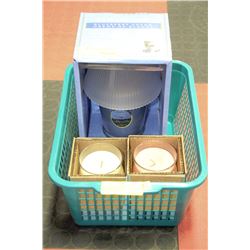 COLLECTION AROMA CANDLE WITH PLEATED SHADE &