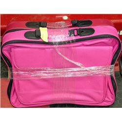 2 LAPTOP CASES - RED LEATHERETTE & PINK MATERIAL