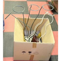 LOT OF 5 UPRIGHT CANDLE HOLDERS APPROX 26"HIGH