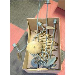 LOT OF 5  ASSORTED MATCHING CANDLE HOLDERS