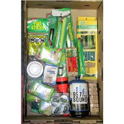 BOX W/CAMPING/HUNTING & EMERGENCY