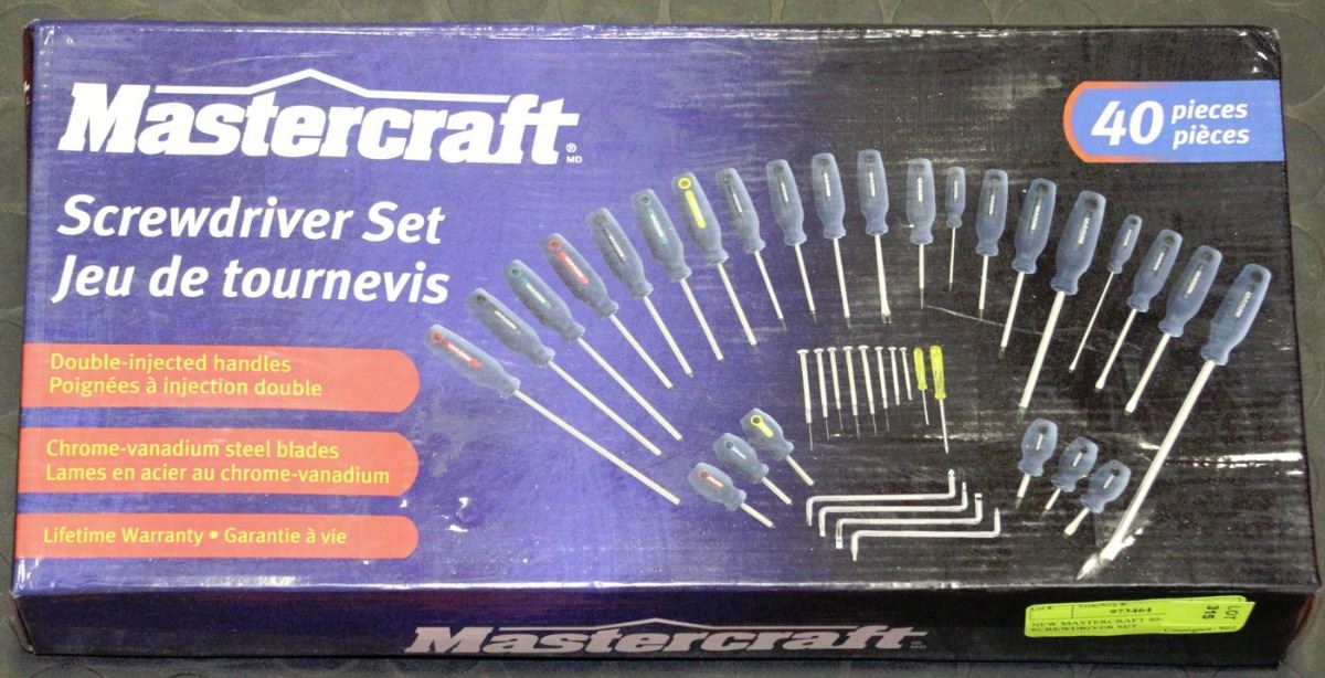 NEW MASTERCRAFT 40PC SCREWDRIVER SET