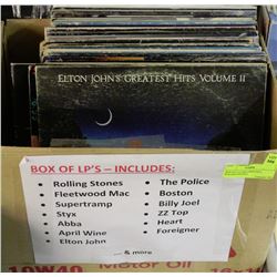BOX W/33 LP RECORDS INCL. ROLLING STONES,