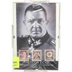 GERMAN WWI THREE STAMP & PICTURE DISPLAY