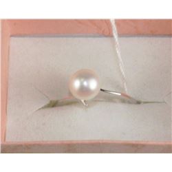 #61-FRESH WATER PEARL .925 SILVER RING SIZE 8.5