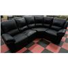 Image 1 : NEW BLACK LEATHER RECLINING SECTIONAL