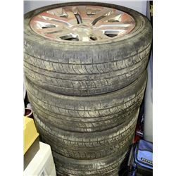 SET OF 4 FOOSE 275/45 R22 RIMS WITH PIRELLI TIRES