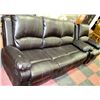 Image 1 : NEW BLACK LEATHERETTE RECLINING SOFA WITH CHAIR