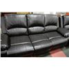 Image 2 : NEW BLACK LEATHERETTE RECLINING SOFA WITH CHAIR
