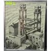 Image 1 : "WATERFALL" 1961 LITHOGRAPH PRINT BY M. C. ESCHER