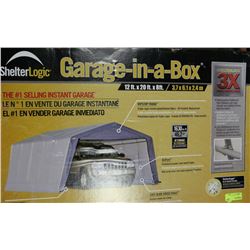 SHELTER LOGIC GARAGE IN A BOX WITH AUGER