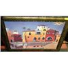 Image 1 : P.BRENT FRAMED PAINTED PHOTO OF SPANISH VILLA