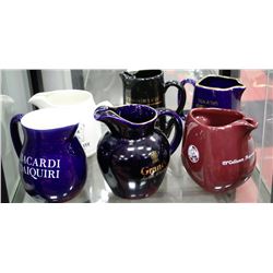 COLLECTION OF HARD TO FIND LIQUOR PITCHERS