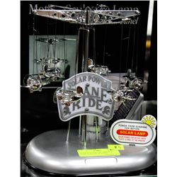 MOTION SCULPTURE AIRPLANE LAMP WITH SOLAR PANEL