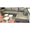 Image 1 : NEW GREY LEATHERETTE L SHAPE SECTIONAL