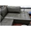 Image 3 : NEW GREY LEATHERETTE L SHAPE SECTIONAL