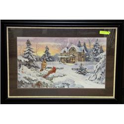 FRAMED WINTER SCENE PICTURE