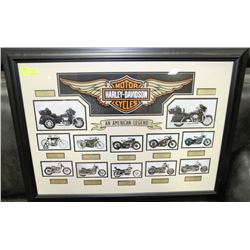 HARLEY DAVIDSON 1903-2013 ASST MOTORCYCLES FRAMED