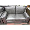 Image 2 : NEW CYRUS CHARCOAL LEATHERETTE SOFA AND LOVE SEAT