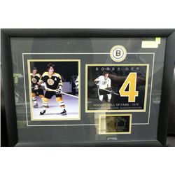 PICTURE OF BOBBY ORR & STATS - 27.5" X 21"