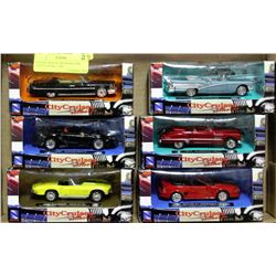 COLLECTION OF SIX MODEL DIE CAST CLASSIC CARS