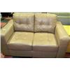 Image 1 : TAN LEATHERETTE LOVE SEAT