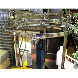 PAIR OF ROUND ADJUSTABLE CLOTHES RACKS-55"H