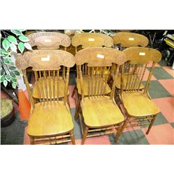 SET OF 6 KITCHEN PRESS BACK CHAIRS