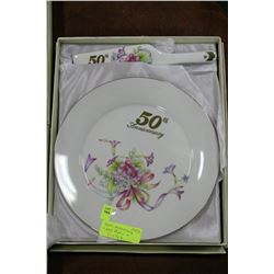 50TH ANNIVERSARY CAKE PLATE AND LIFTER