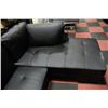 Image 2 : BLACK LEATHERETTE L SHAPE SECTIONAL