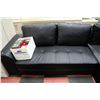 Image 3 : BLACK LEATHERETTE L SHAPE SECTIONAL