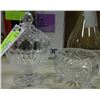 Image 1 : 2 CUT GLASS CANDY DISHES