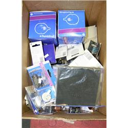 BOX OF PLUMBING SUPPLIES
