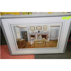 "COMPANY IS COMING" BY ANNE COTE 285/450 FRAMED