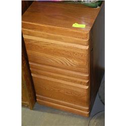 OAK 2 DRAWER FILER 16" X 20" X 29" H