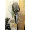 Image 1 : BOX  WITH FISHING RODS, NETS ETC